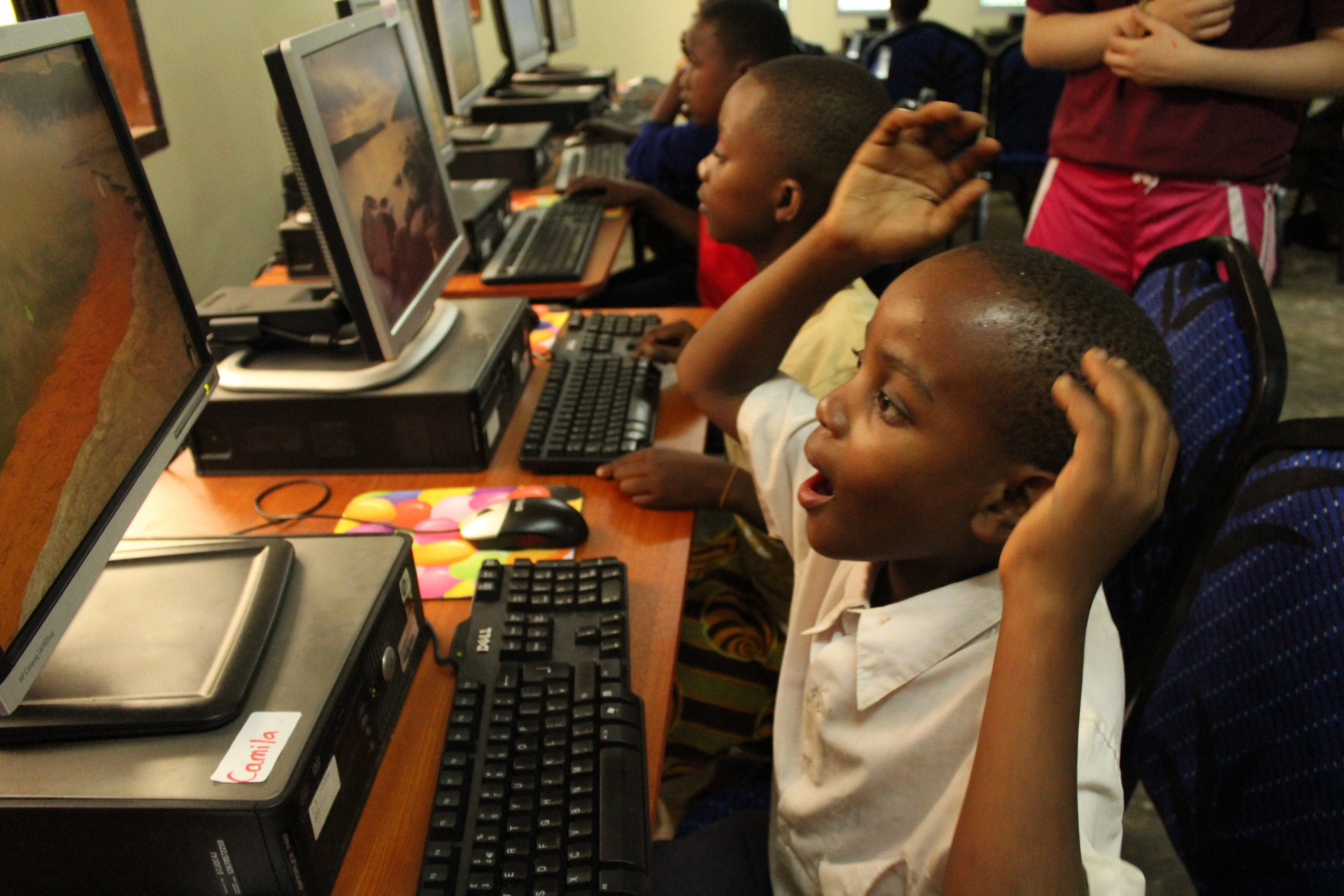 Students in a skills development activity